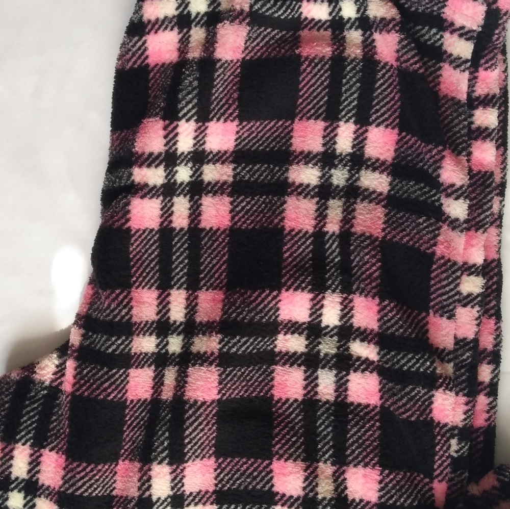 Pink fleece pajama pants